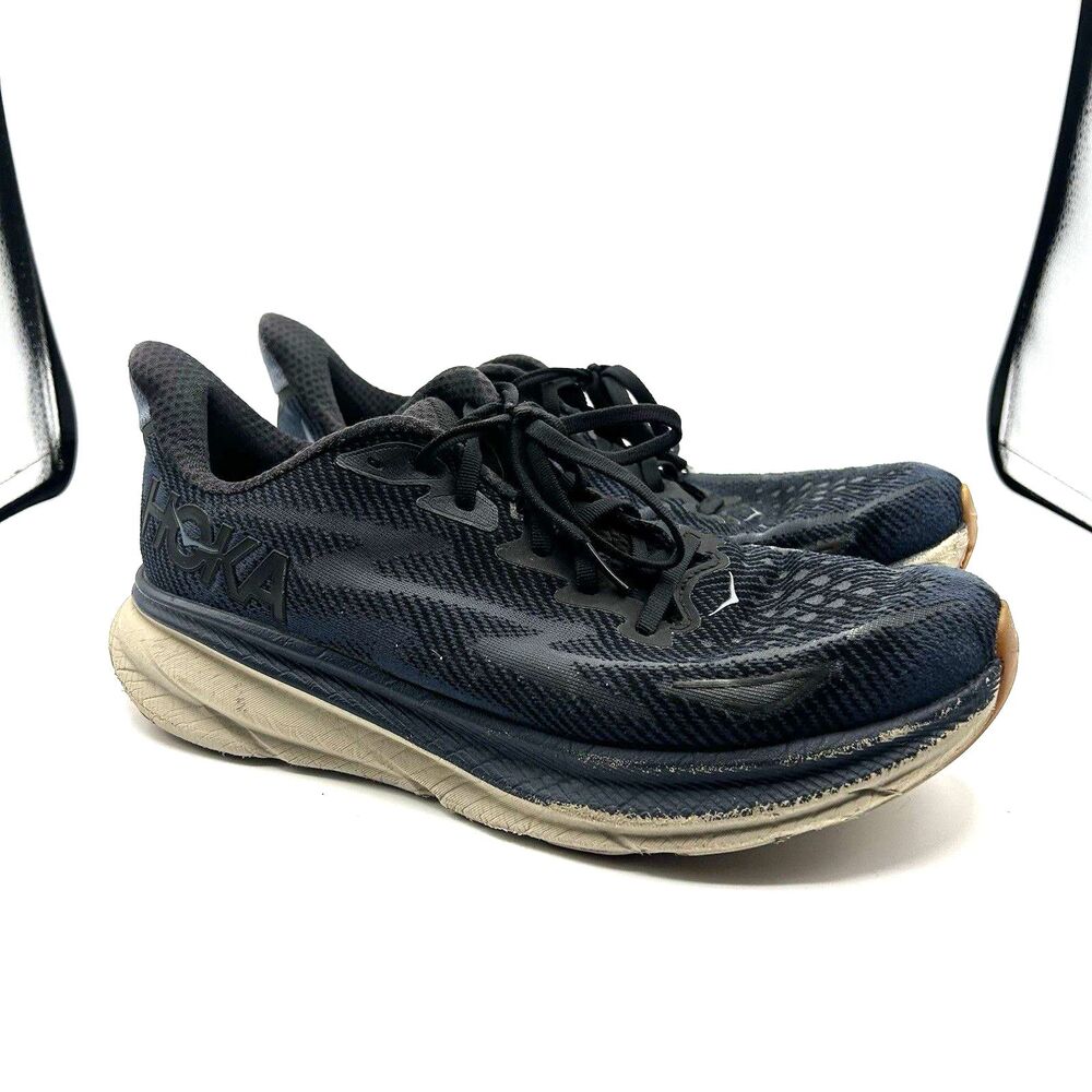 Hoka Clifton 9 Running Shoes Men’s Size 10.5 D Black Varsity Navy 1127895 BYN